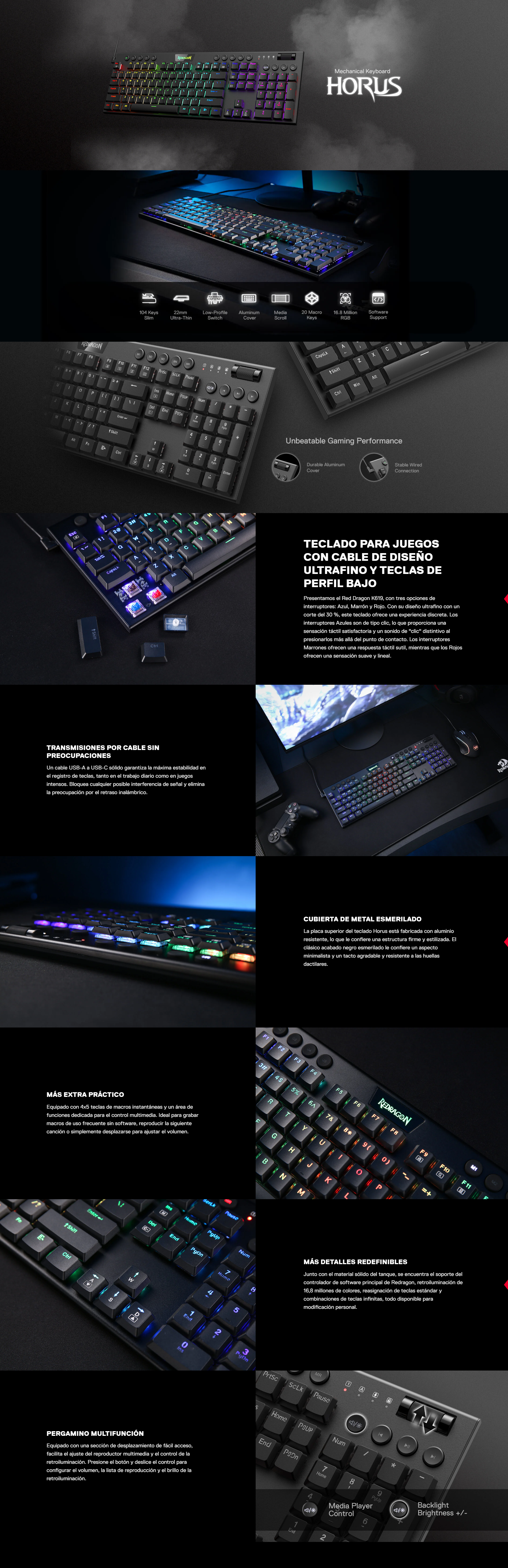 Redragon Horus K619-RGB