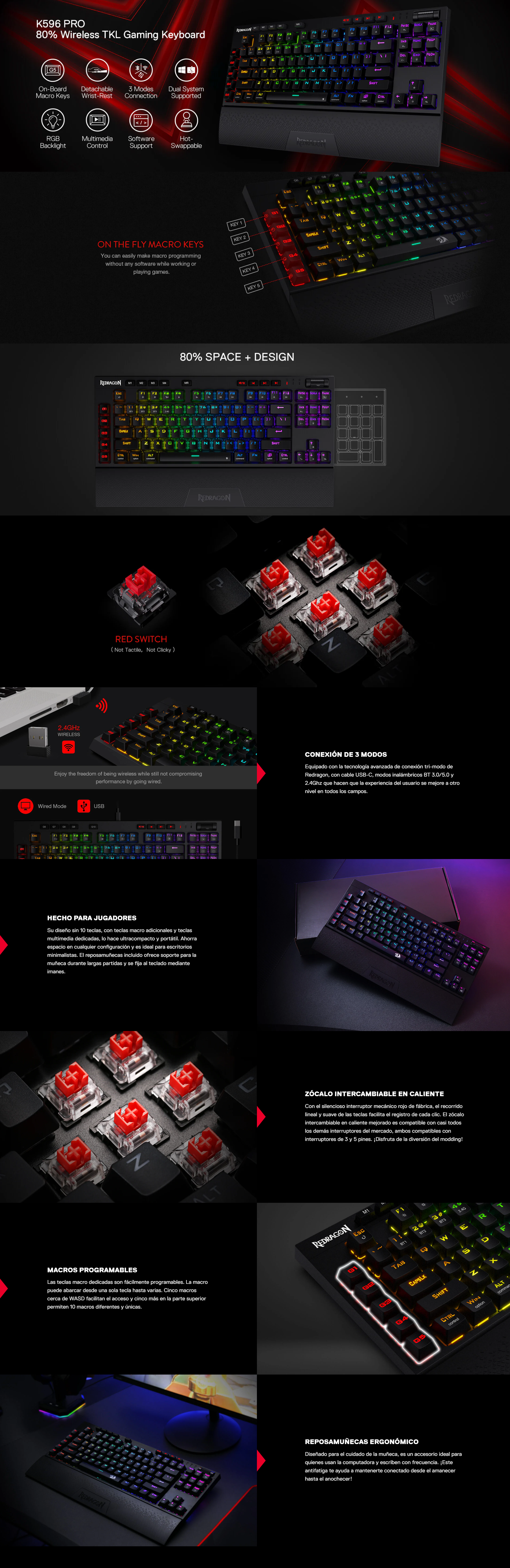 Redragon Vishnu Pro K596RGB