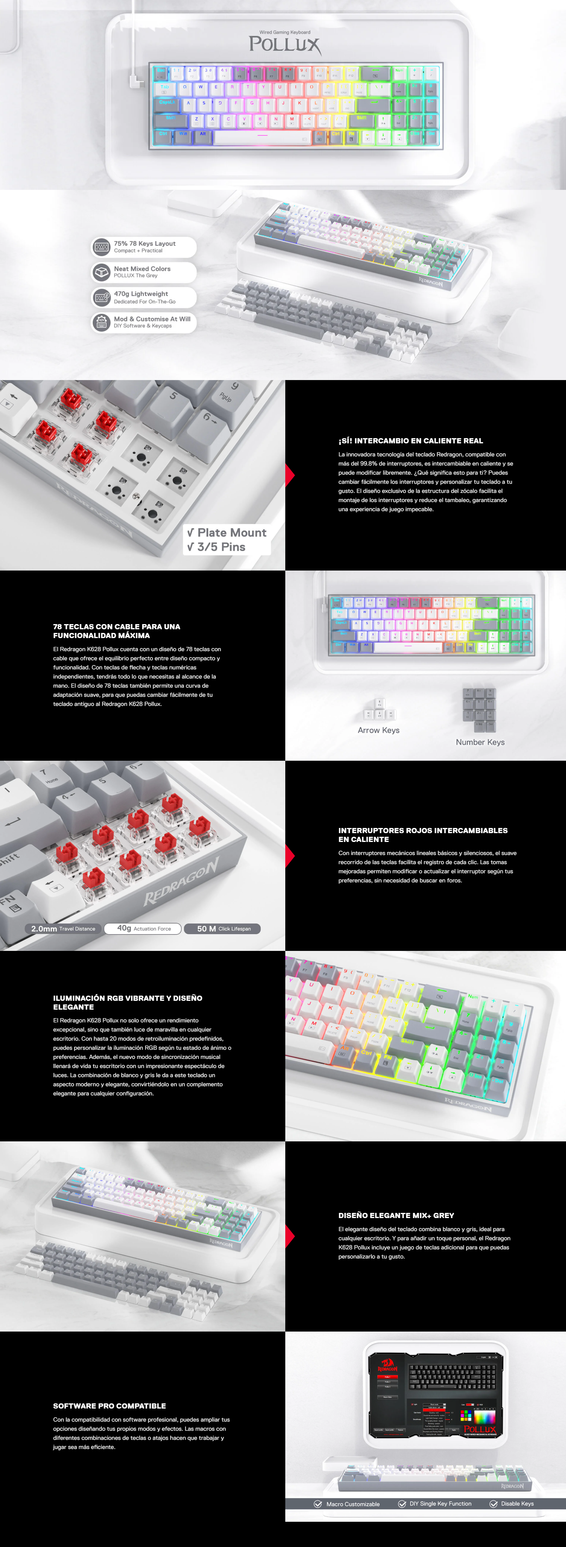 Redragon Pollux K628WG