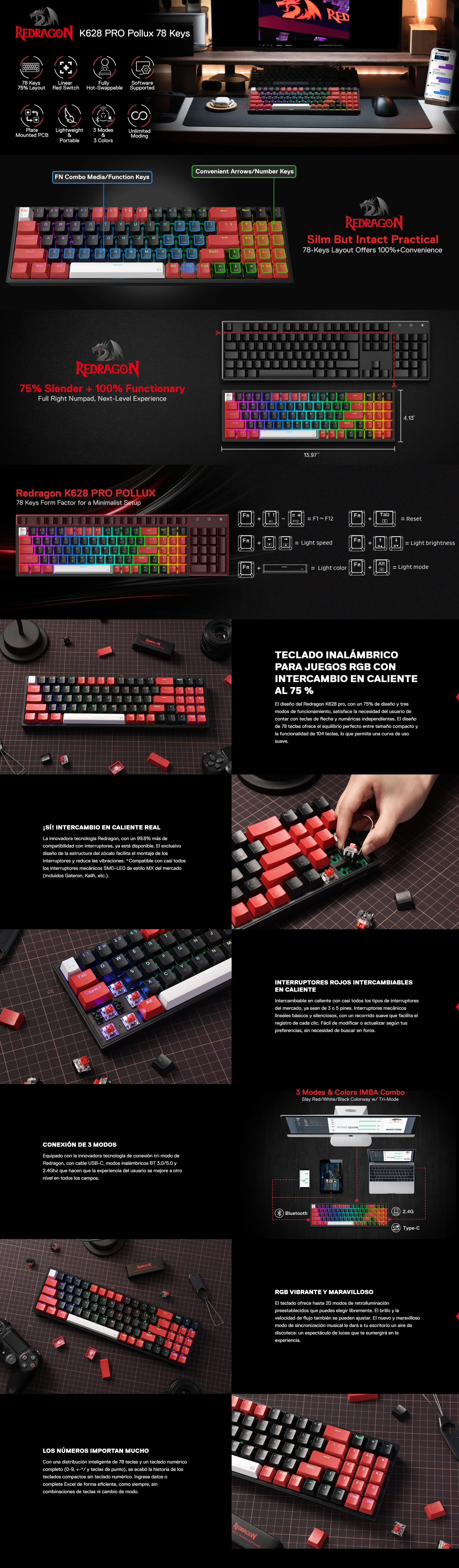 Redragon Pollux Pro K628RGB-PRO